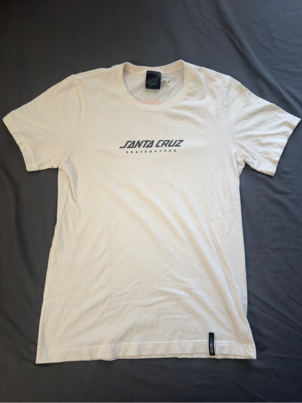 Santa Cruz Skateboards White Short Sleeve Logo Tee